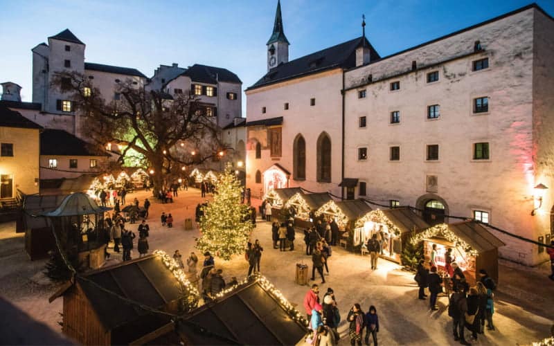 Festung Hohensalzburg, uno de los mercados de Navidad de Salzburgo