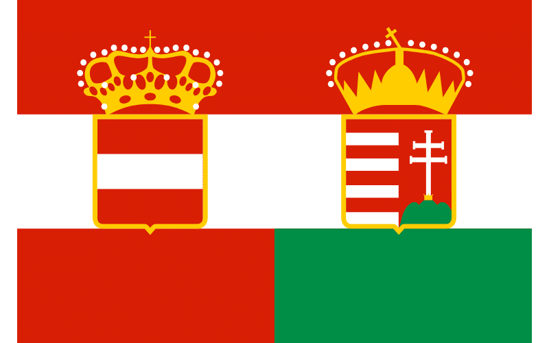 Bandera mercante del Imperio austrohúngaro