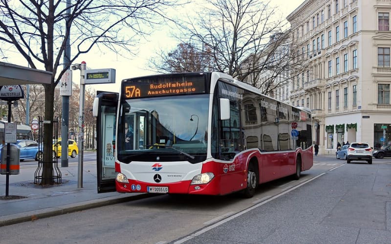 Autobús, un transporte públicos en Viena