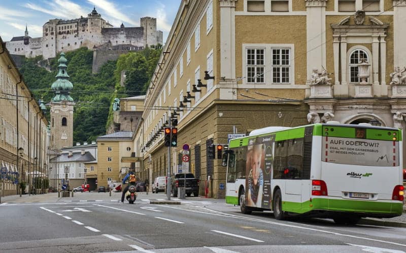 autobus, un transporte público en Salzburgo