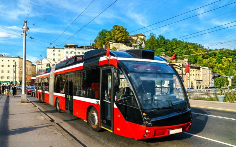 Trolebús, un transporte público en Salzburgo